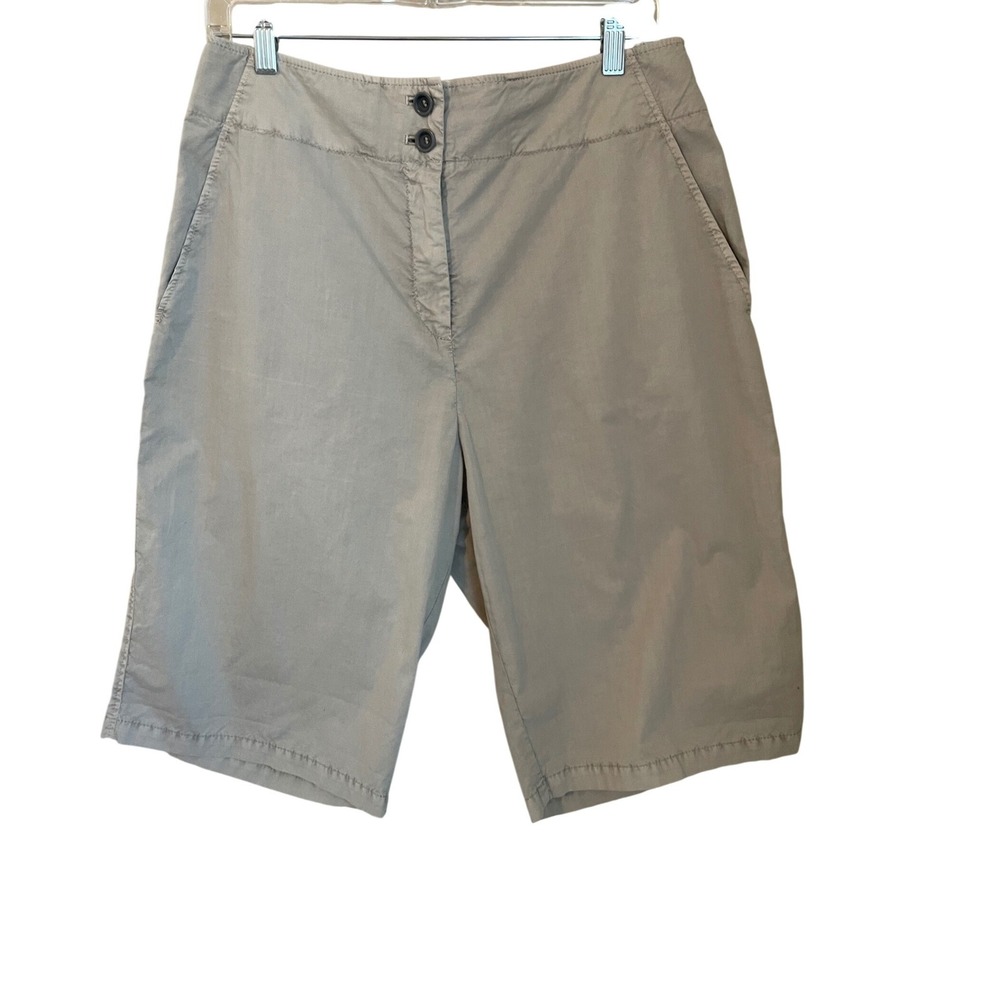 ISCHIKO Oska Size 2‎ (8-10 US) Gray Tan Mineral Wash Bermuda Short Culottes
